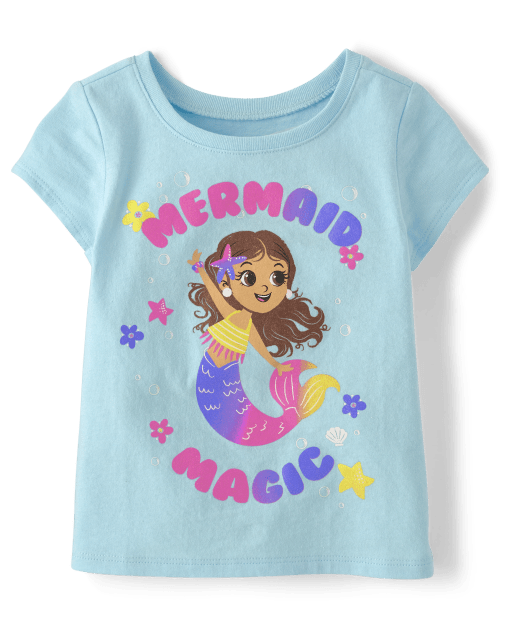 Baby And Toddler Girls Mermaid Magic Graphic Tee