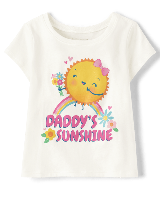 Baby And Toddler Girls Daddy's Sunshine Graphic Tee