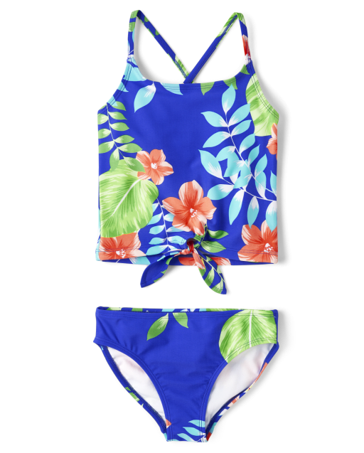 Girls Tropical Tankini Swimsuit