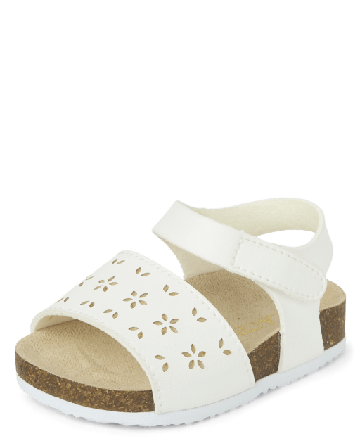 Baby Girls Perforated Flower Sandals