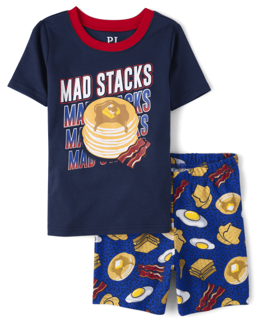 Boys Mad Stacks Snug Fit Cotton Pajamas