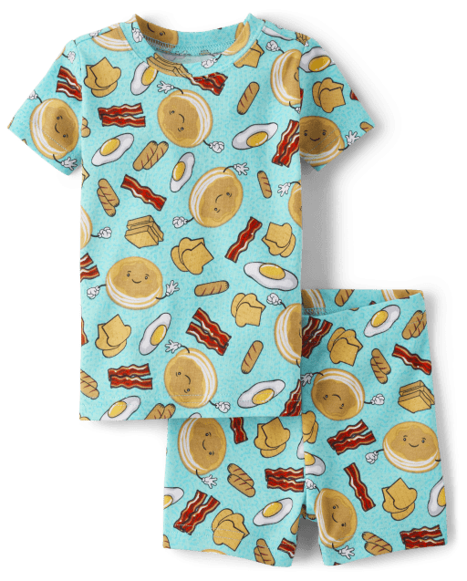 Unisex Baby And Toddler Breakfast Snug Fit Cotton Pajamas