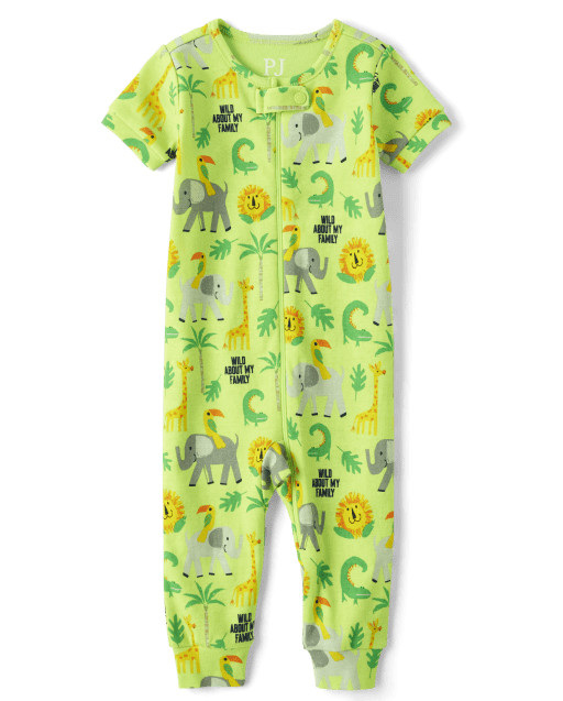 Baby And Toddler Boys Safari Snug Fit Cotton One Piece Pajamas