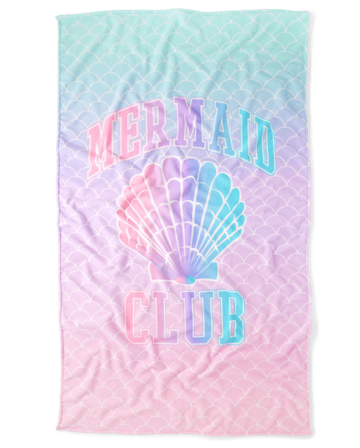 Girls Ombre Mermaid Club Beach Towel