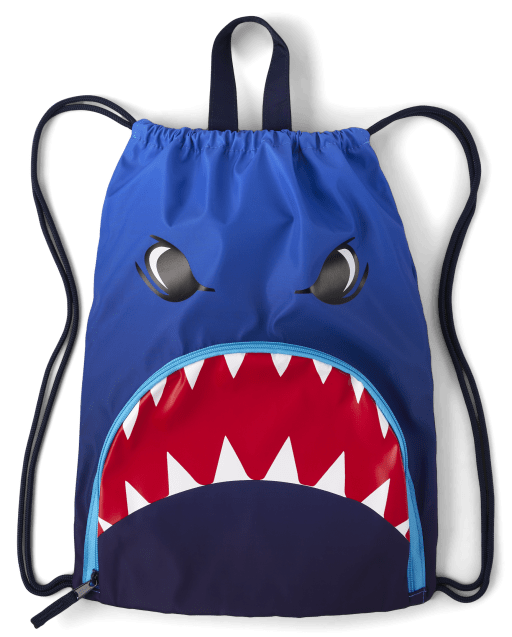 Boys Shark Drawstring Bag