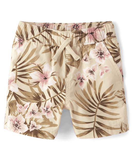 Shorts deportivos tropicales para bebés y niños pequeños