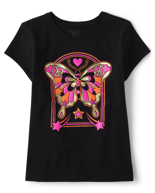 Girls Butterfly Graphic Tee