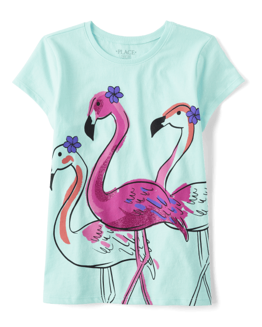 Girls Flamingo Graphic Tee