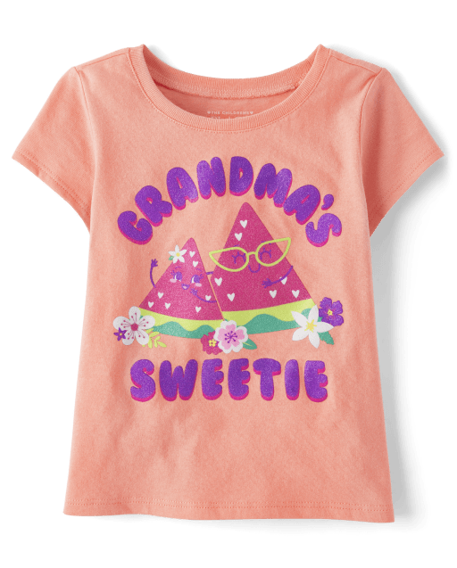 Baby And Toddler Girls Grandma Graphic Tee