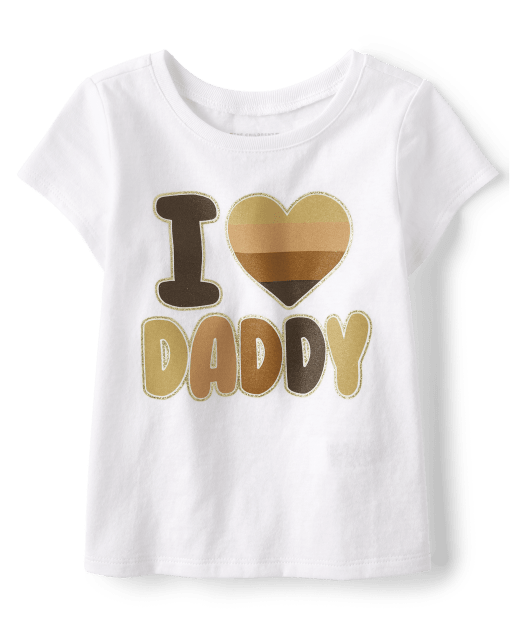 Baby And Toddler Girls Love Daddy Graphic Tee