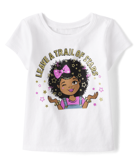 Baby And Toddler Girls Star Graphic Tee
