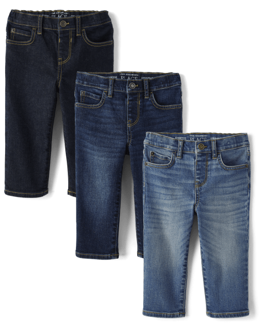 Lot de 3 jeans droits pour bébés et tout-petits garçons