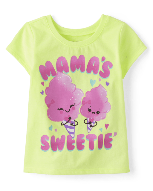 Baby And Toddler Girls Cotton Candy Graphic Tee