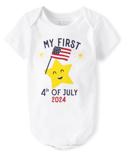 Unisex Baby First 4th Of July Graphic Bodysuit