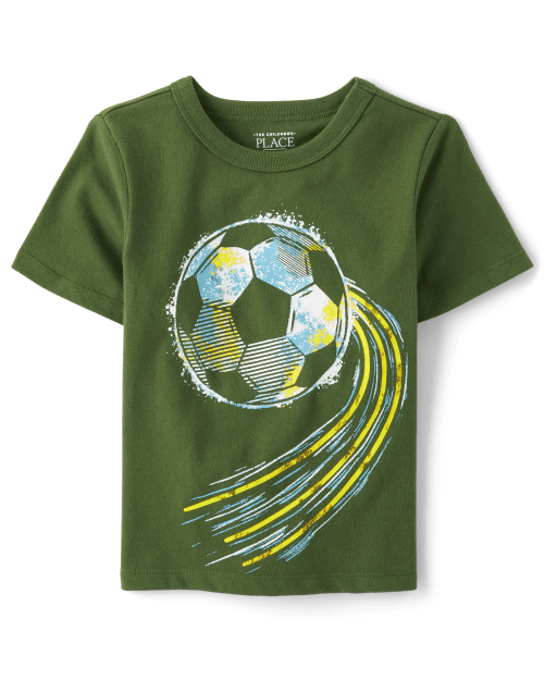 Baby And Toddler Boys Soccer Ball Graphic Tee