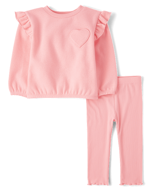 Toddler Girls Heart 2-Piece Outfit Set