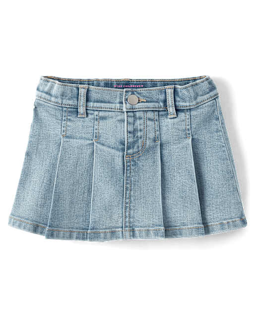 Niños pequeños Niña Plegado Jeans / Mezclilla Falda pantalón