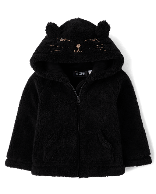 Kids Sherpa Fleece Hoodie - Zip Up Hooded Jacket For Boys & Girls Ages 3-10