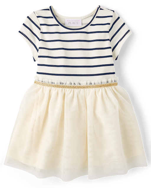 Baby And Toddler Girls Striped Tutu Dress