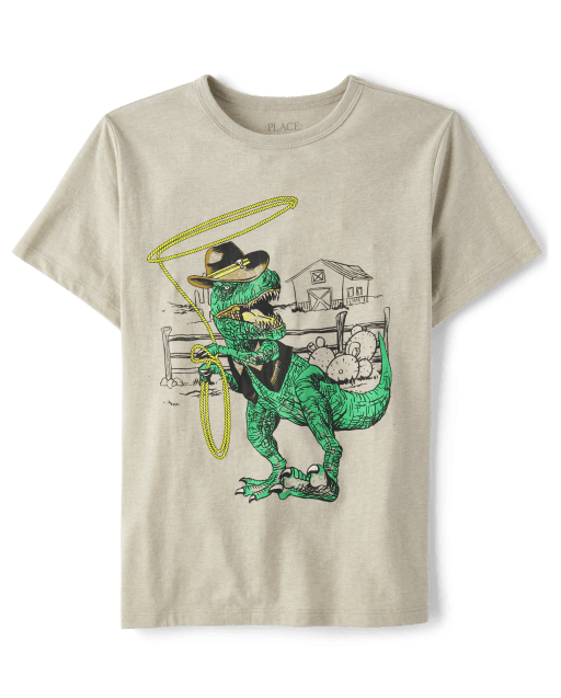 Boys Cowboy Dino Graphic Tee