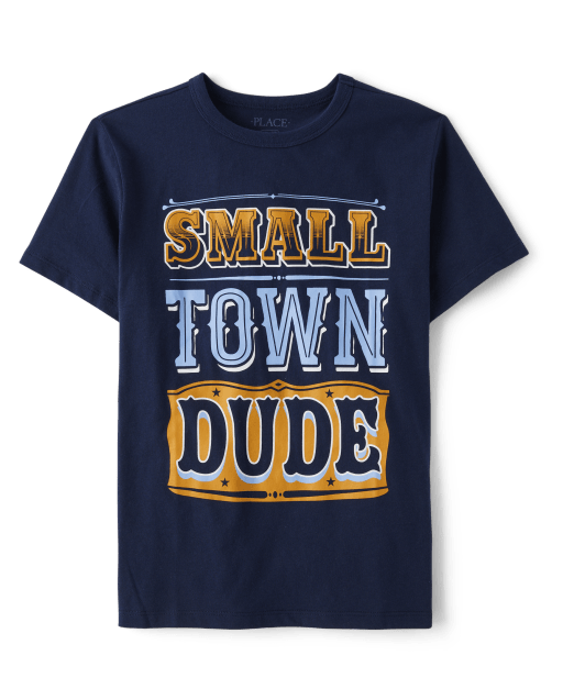 Boys Small Town Dude Graphic Tee