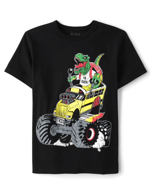 Boys Dino Monster Truck Graphic Tee