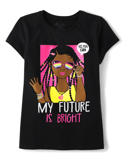 Girls Future Is Bright Graphic Tee