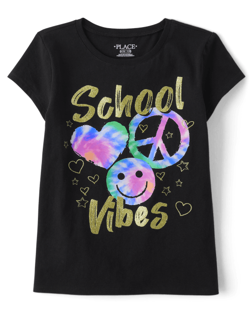 Camiseta con gráfico School Vibes para niñas