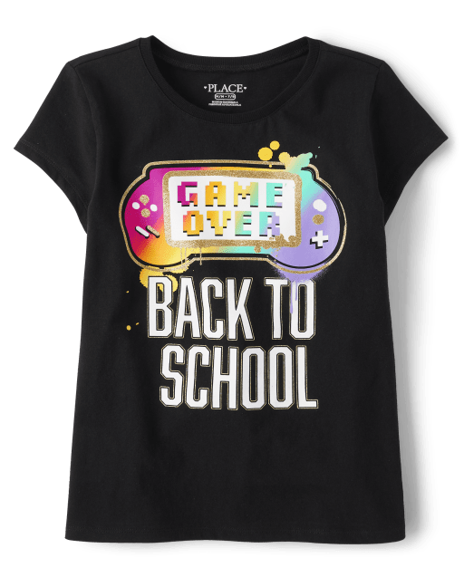 Camisetas estampadas Niña Gamer School