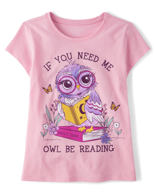 Girls Owl Be Reading Graphic Tee