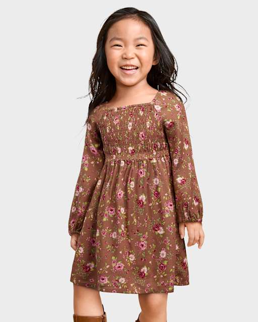Baby And Toddler Girls Floral Smocked Dress