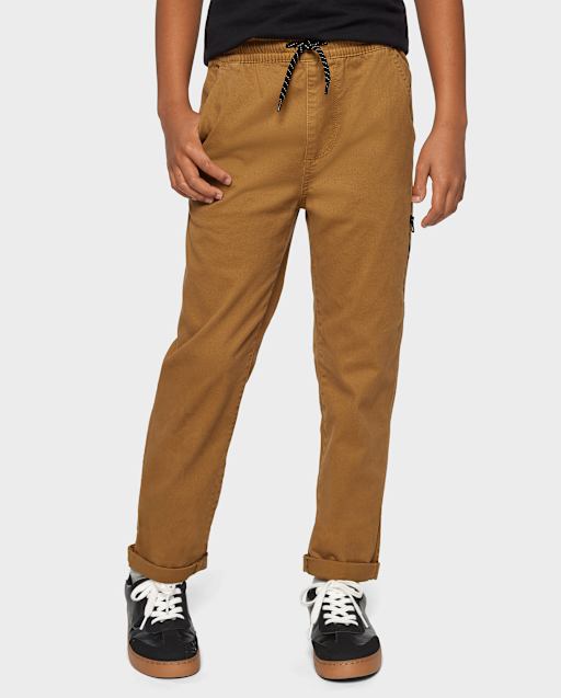 Pantalones sin cierres con puños enrollados para niños