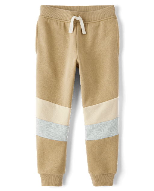 Boys Colorblock Premium Fleece Jogger Pants