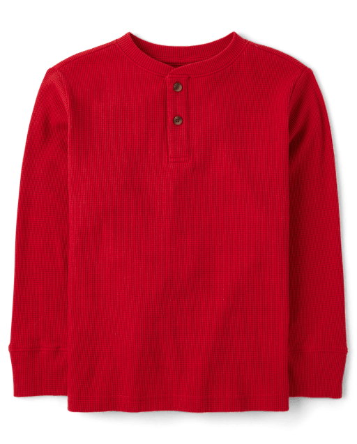 Boys Thermal Henley Top