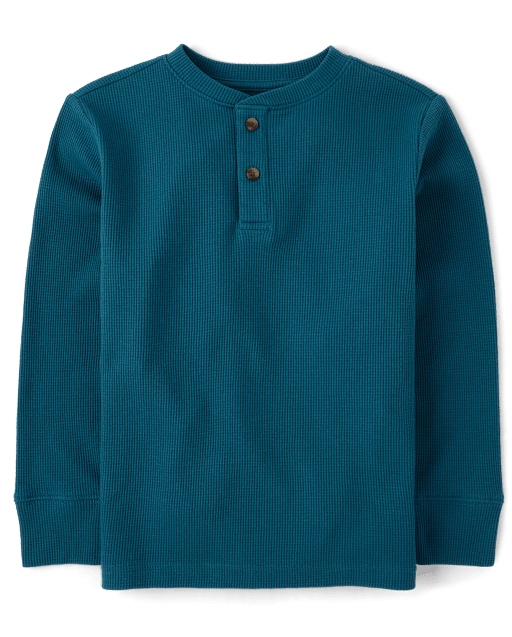 Camiseta térmica Henley para niño