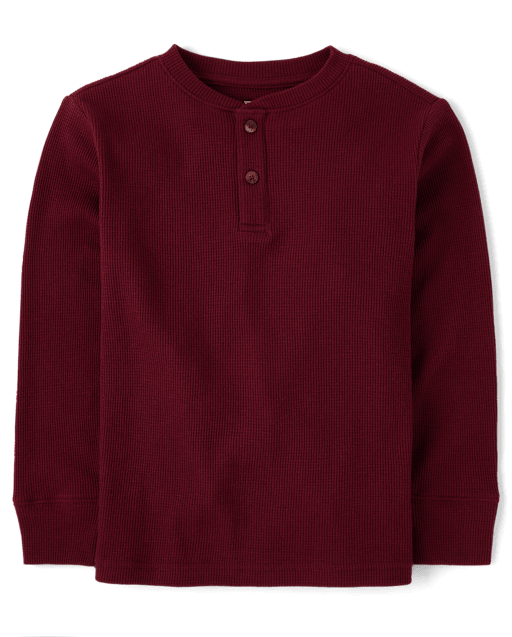 Camiseta térmica Henley para niño
