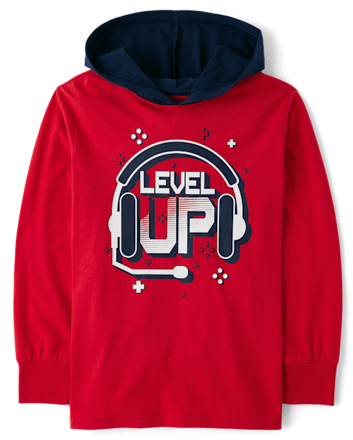 Boys Graphic Hooded Top