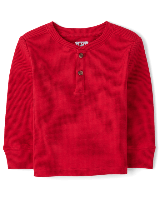 Camiseta térmica Henley para bebés y niños pequeños