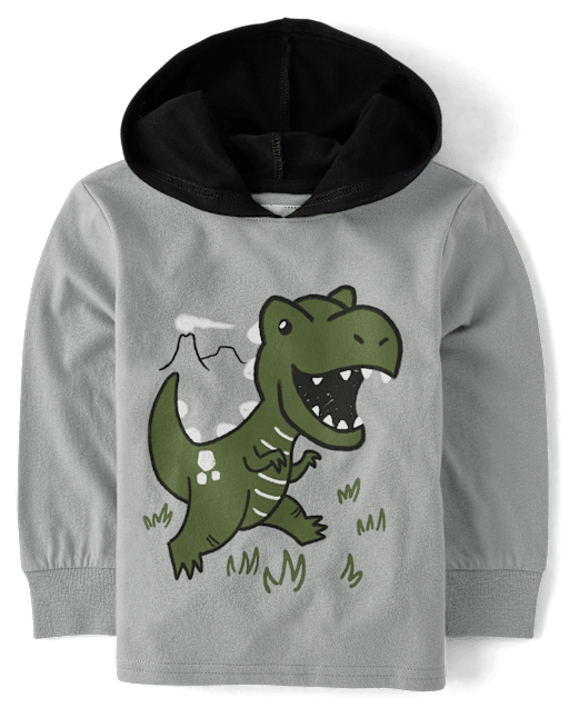 Baby And Niños pequeños Boys Camiseta con capucha estampada
