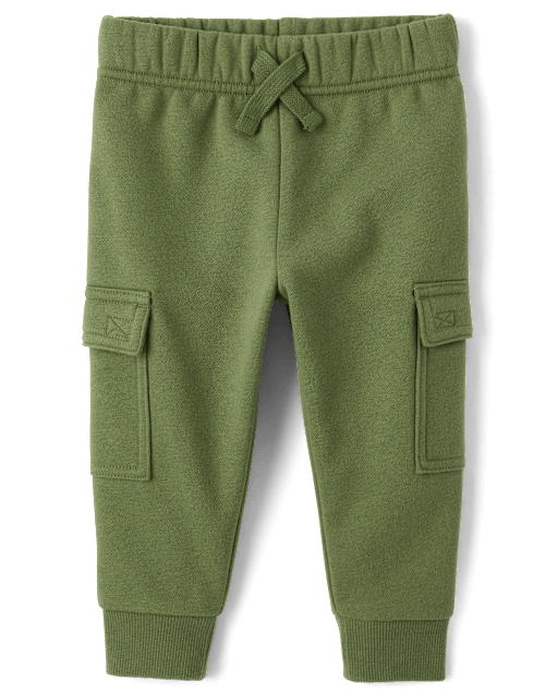 Pantalon de jogging cargo en polaire premium pour bébés et petits garçons