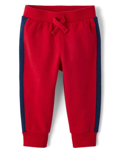 Pantalon de jogging en polaire premium à rayures latérales pour bébés et petits garçons