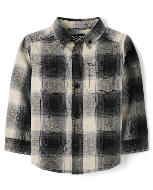 Baby And Toddler Boys Dad And Me Plaid Flannel Button Up Shirt