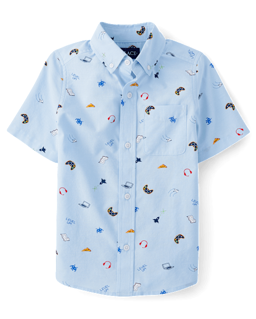 Boys Gamer Poplin Button Up Shirt