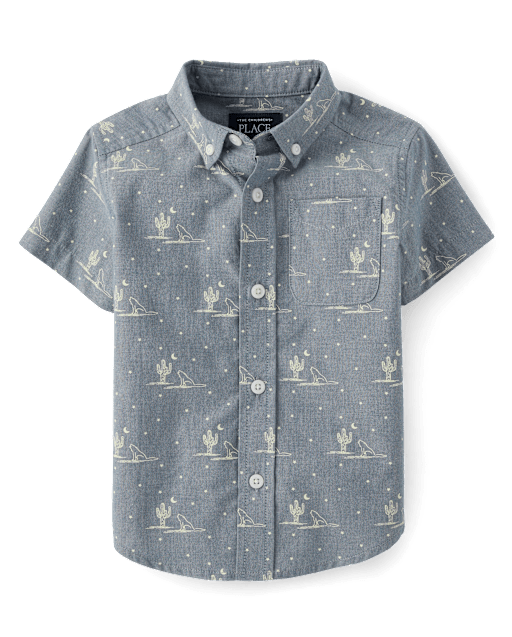 Baby And Toddler Boys Western Poplin Button Up Shirt