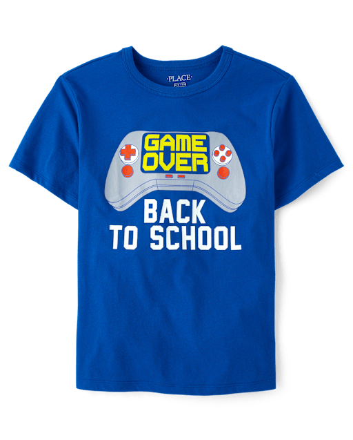 Boys Game Over School Graphic Tee