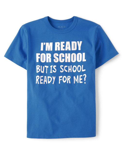 T-shirt graphique « Prêt pour l'école » pour garçons