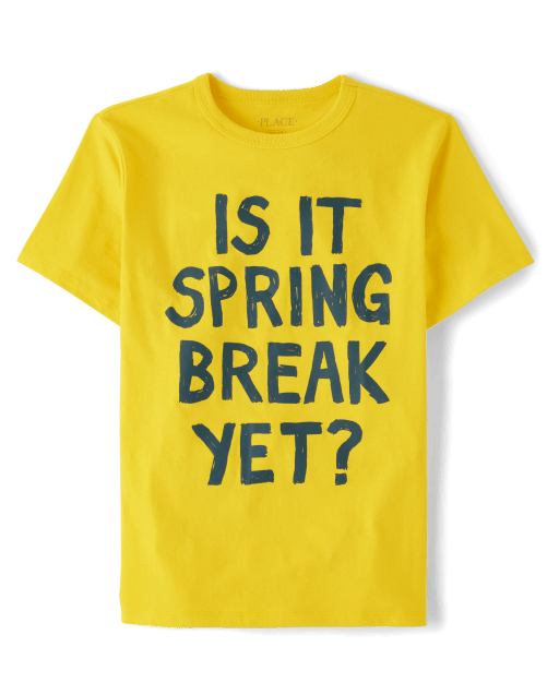 Camiseta estampada de vacaciones de primavera para niños