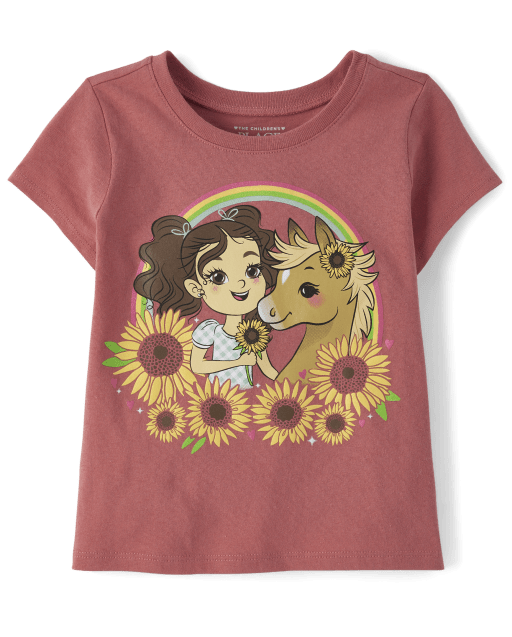 Baby And Toddler Girls Western Girl Graphic Tee