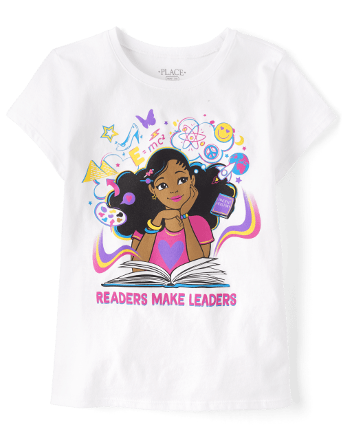 Girls Readers Make Leaders Graphic Tee