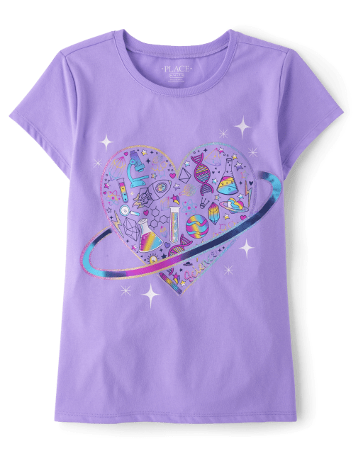 Girls Icon Heart Graphic Tee